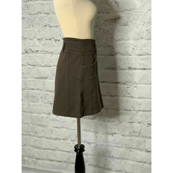Athleta Dark Green High Waist Pull-On Stretch Mini Skirt Size XXS - Picture 2 of 12